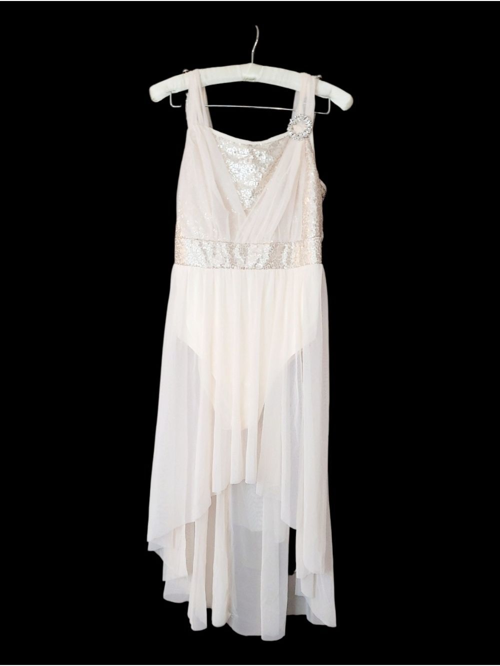 NWT IBTOM Castle Pink Fairycore Dress Dance Ballet Costume Sequins Rhinestone M